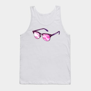 Sunglasses with pink sky lenses Tank Top